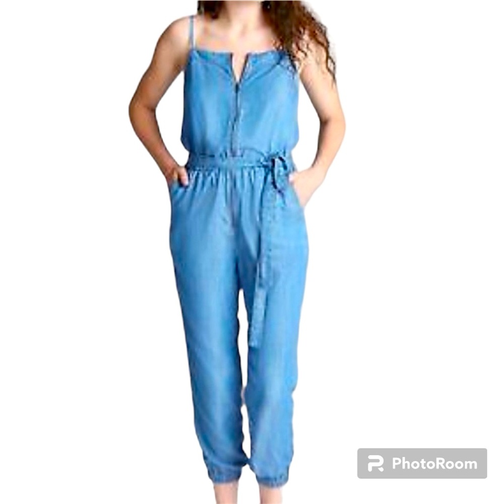 GAP Denim Zip Front Romper